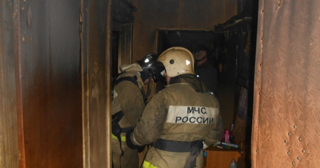 Пожар в квартире в городском округе Ленинский